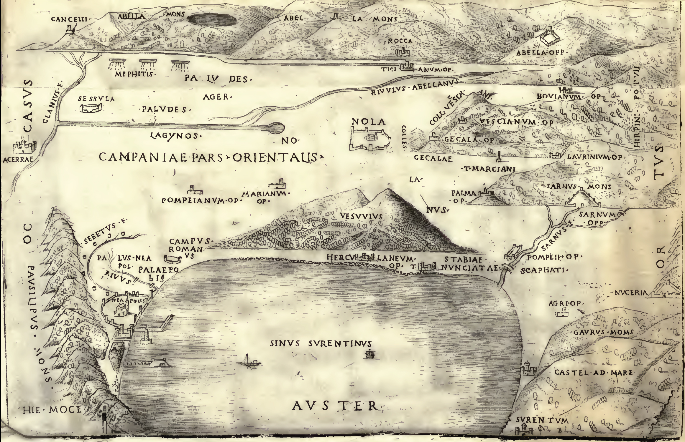 Maps Bay Of Naples   Plan Bay Of Naples 1514 Girolamo Mocetto In De Nola Lg 2 